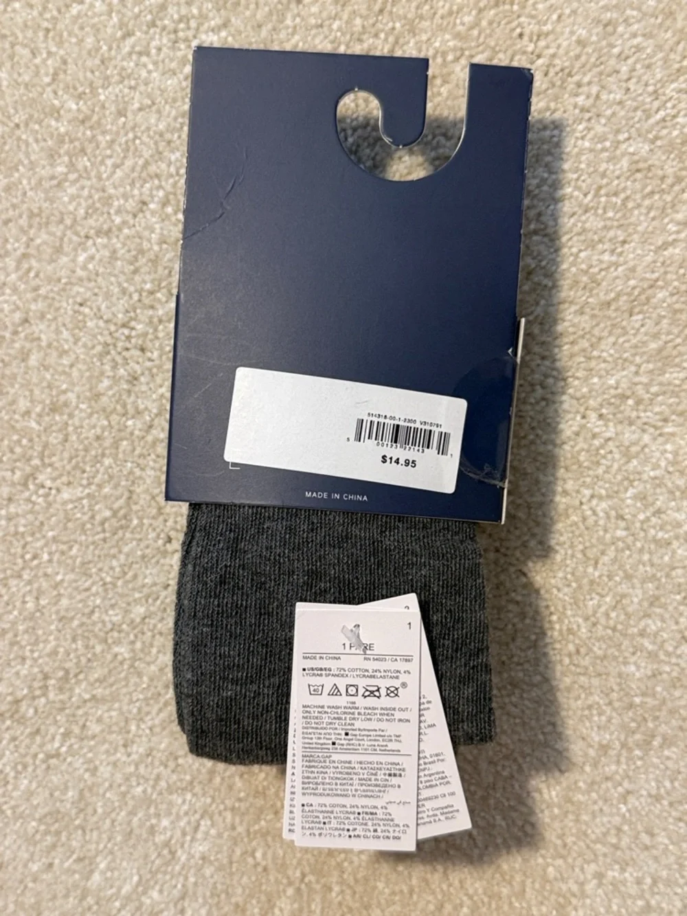 baby GAP Toddler Gray Tights with Black Bows (2-3 Years) NWT